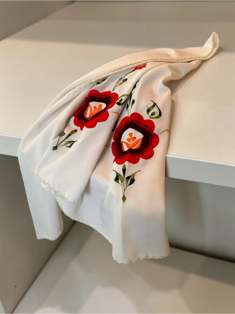Vintage Boho Embroidered Shawl